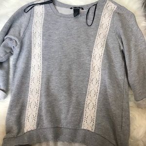 Grey half sleeve Sweater